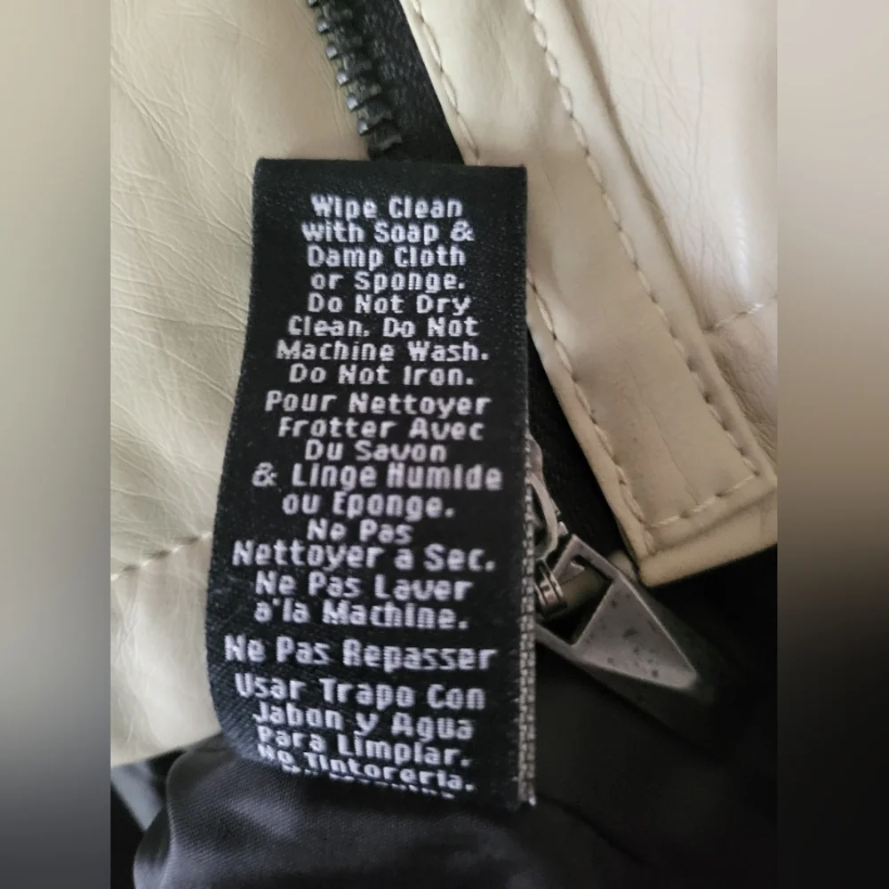 THERAPY Beige Jacket Winter Faux Leather Lined Comfy 2x Plus - Picture 11 of 14